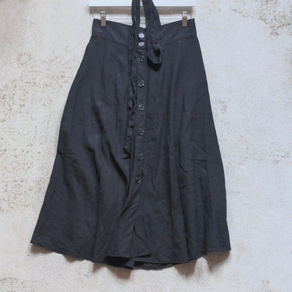 Saks linen midi skirt